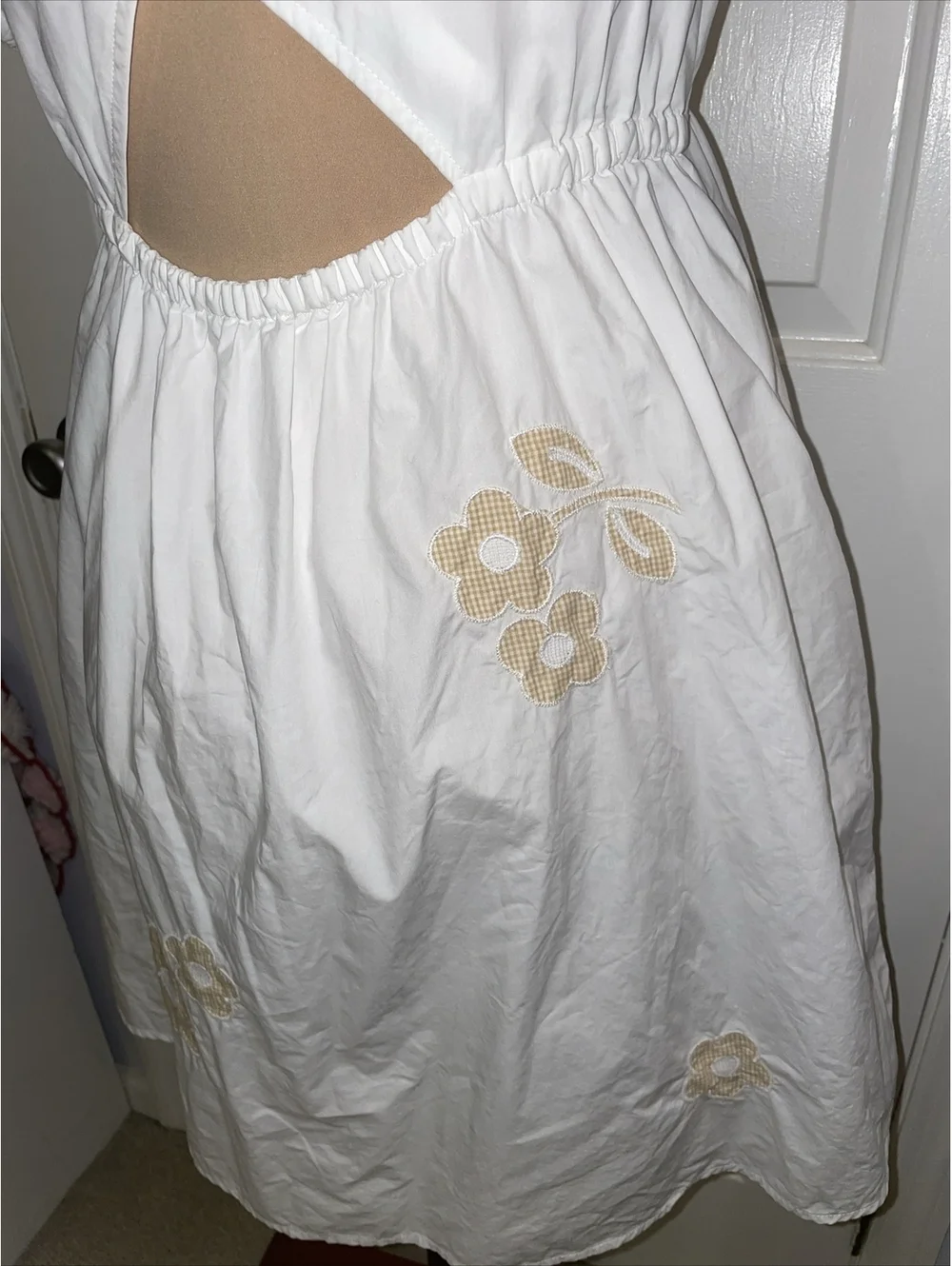 Madewell White Floral Annamarie Cutout Casual Dress Size 2